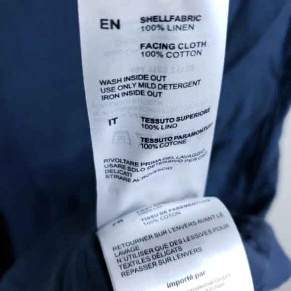 NWT Marc O'Polo Dress Tunic 100% Linen Sweden Lagenlook Navy size EU 42 / US L - Picture 9 of 13